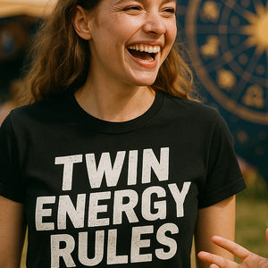 "Twin Energy Rules" zodiac t shirt - product photo 7