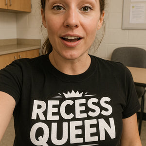 "Recess Queen" black teacher shirts - a christmas gift ideas for teachers