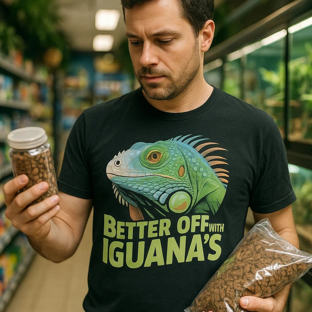"Better Off With Iguanas" iguana t shirt - product photo 8