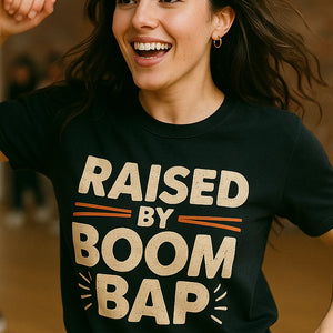 "Raised By Boom Bap" hip hop tshirt - product photo 7