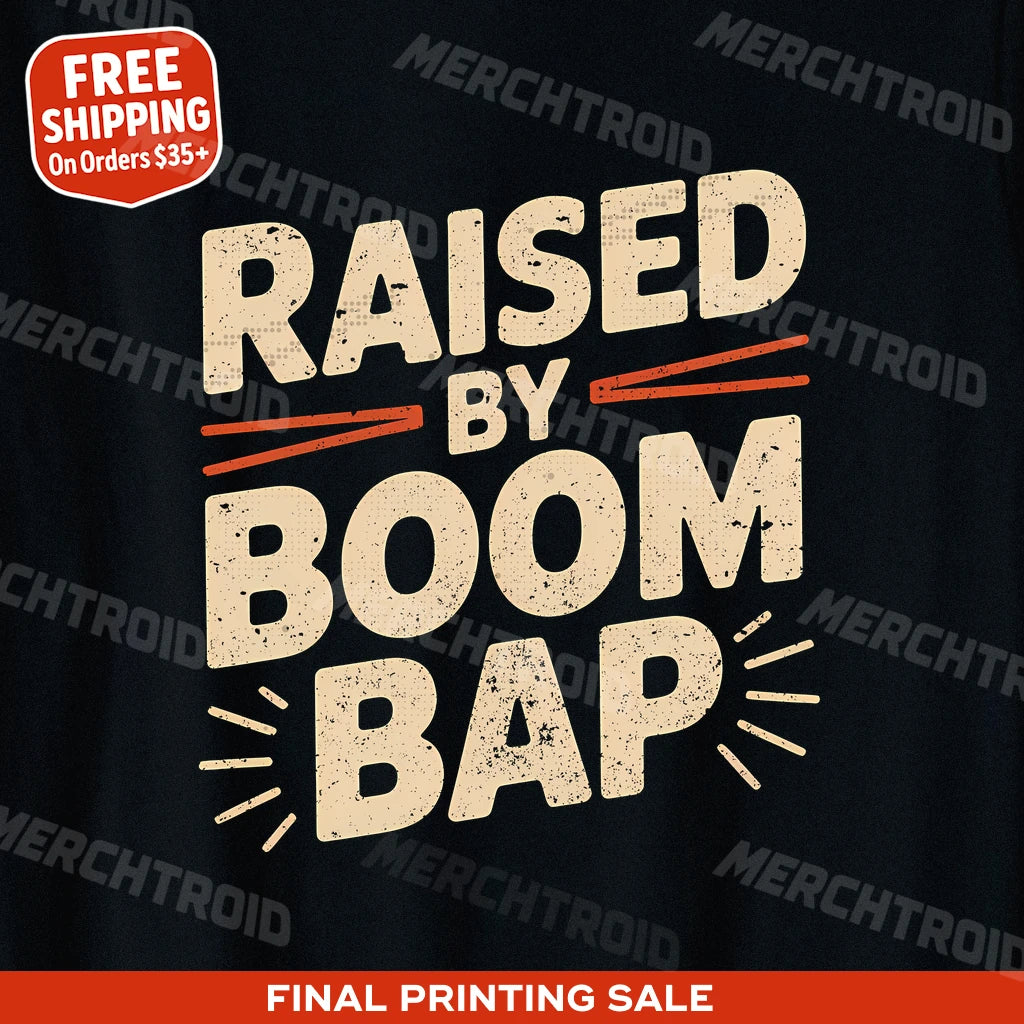 "Raised By Boom Bap" hip hop tshirt - product photo 9