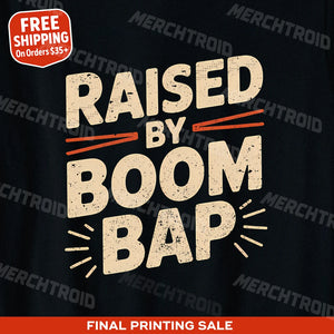 "Raised By Boom Bap" hip hop tshirt - product photo 9