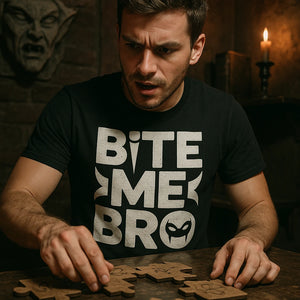 "Bite Me Bro" vampire t shirt - product photo 8