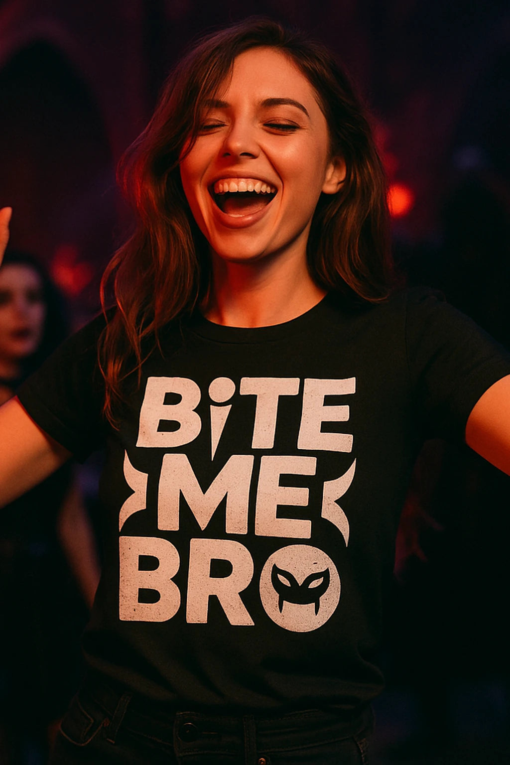 "Bite Me Bro" vampire t shirt - product photo 7