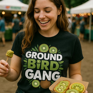 "Ground Bird Gang" kiwis t shirt - product photo 8