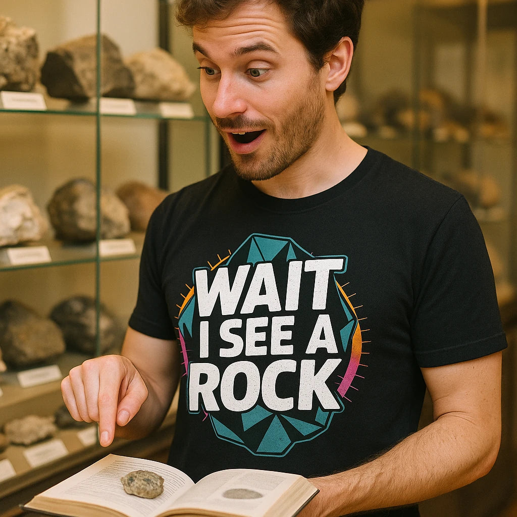 "Wait I See a Rock" rock hounding shirts - product photo 8