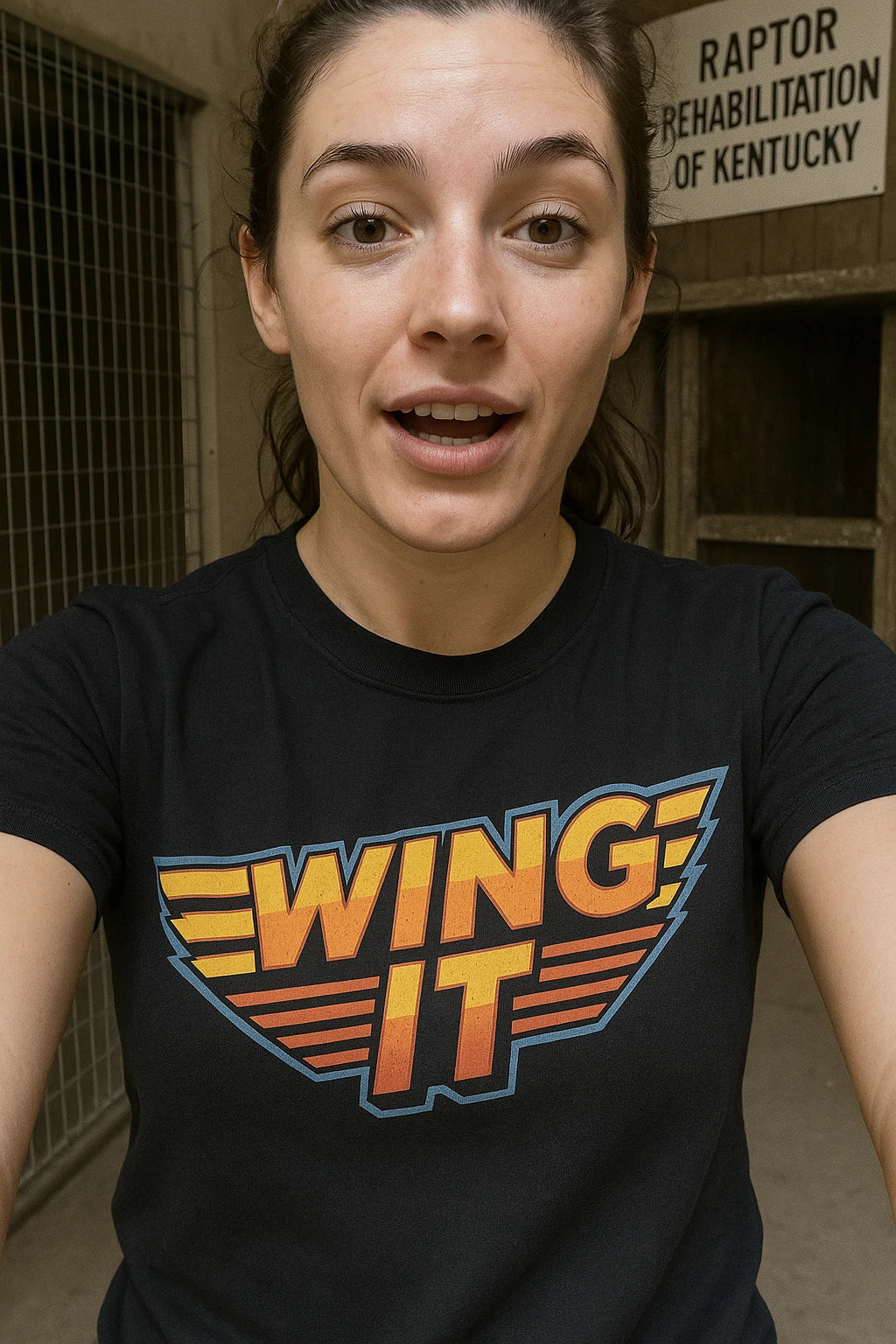 "Wing It" black hawks shirts, photographed as hawks lover gift