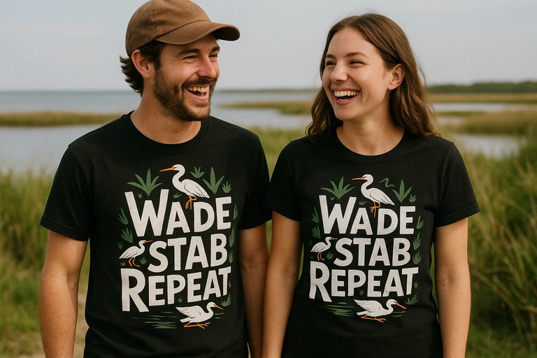 Person wearing the black egrets t shirt graphic tee - 