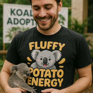 "Fluffy Potato Energy" koala tees - product photo 8