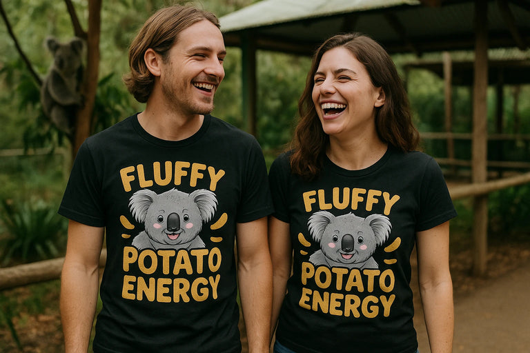 Person wearing the black koala tees graphic tee - 