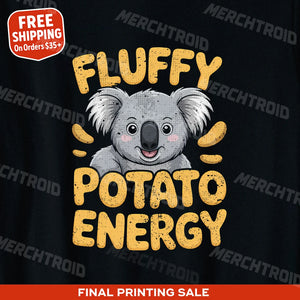 "Fluffy Potato Energy" koala tees - product photo 10