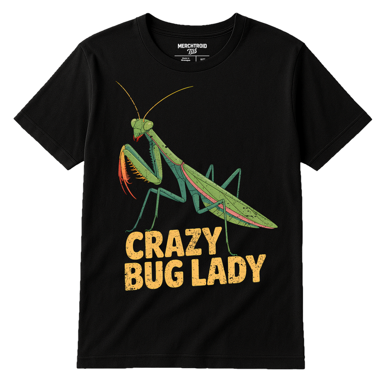 Black Praying Mantis T Shirt - 