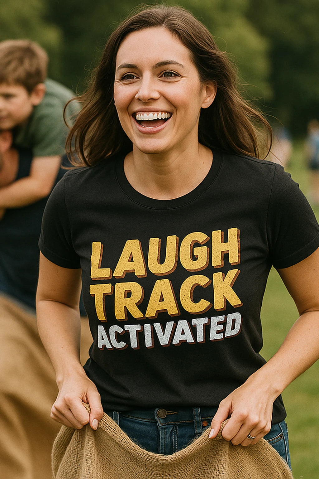 "Laugh Track Activated" daddy shirts - product photo 7