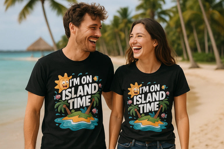 Person wearing the black islands t shirt graphic tee - 