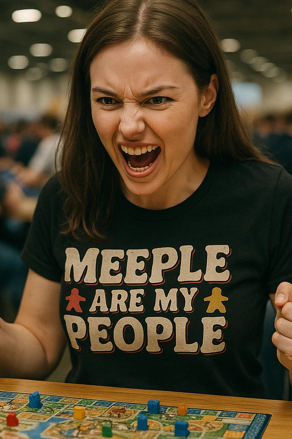 "Meeple Are My People" black board game tshirts - also one of the gifts for people who like board games