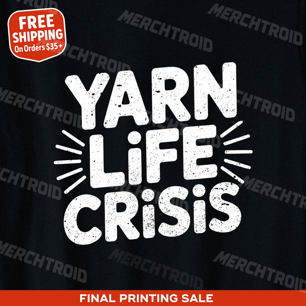 "Yarn Life Crisis" mens knitted t shirt - product photo 10