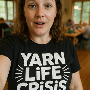 "Yarn Life Crisis" mens knitted t shirt - product photo 7
