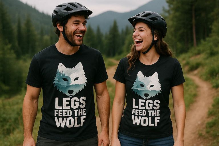 Person wearing the black bike shirts mens graphic tee - 