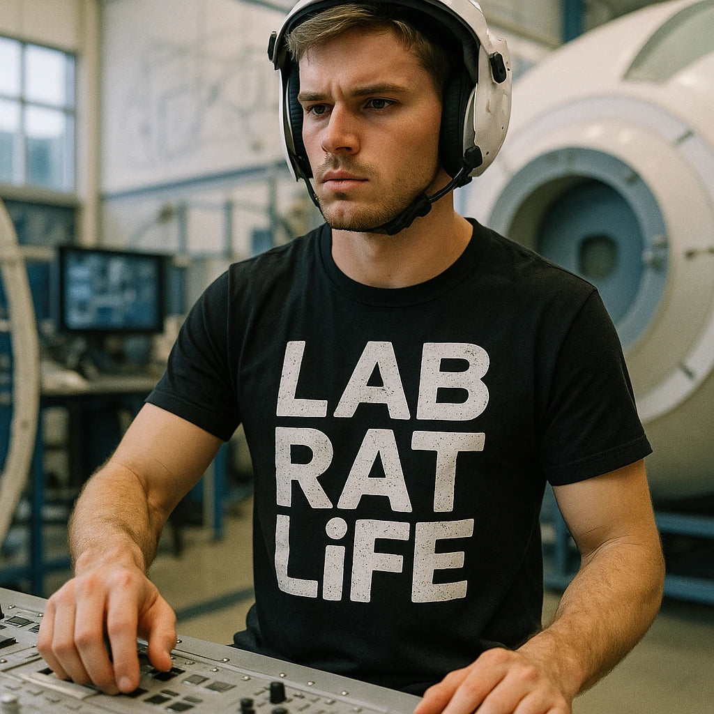 "Lab Rat Life" space station t shirt - product photo 8