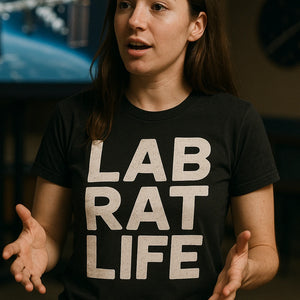 "Lab Rat Life" black space station t shirt - a birthday gift for space station lover