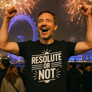 "Resolute Or Not" mens new years eve shirts - product photo 8