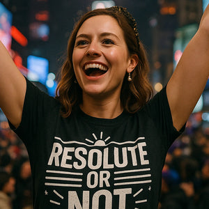 "Resolute Or Not" mens new years eve shirts - product photo 7