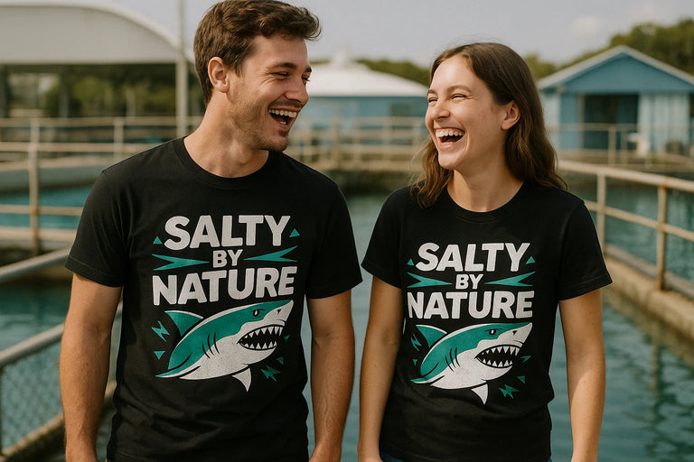 Person wearing the black marine biology t shirt graphic tee - 