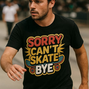 "Sorry Can'T Skate Bye" skateboard tees - product photo 6
