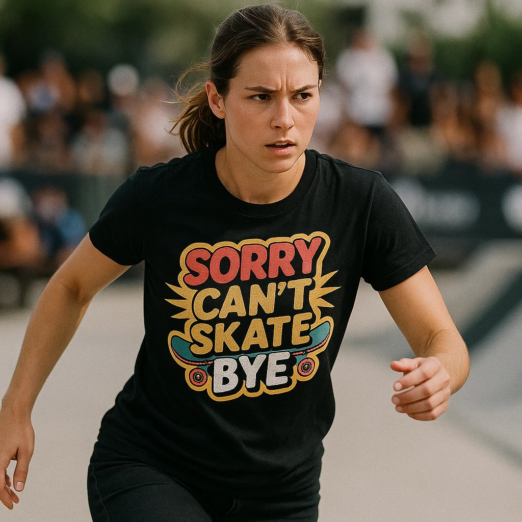 "Sorry Can'T Skate Bye" skateboard tees - product photo 9