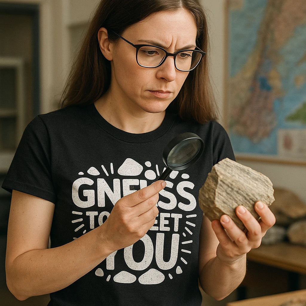 "Gneiss To Meet You" geology t shirt - product photo 8
