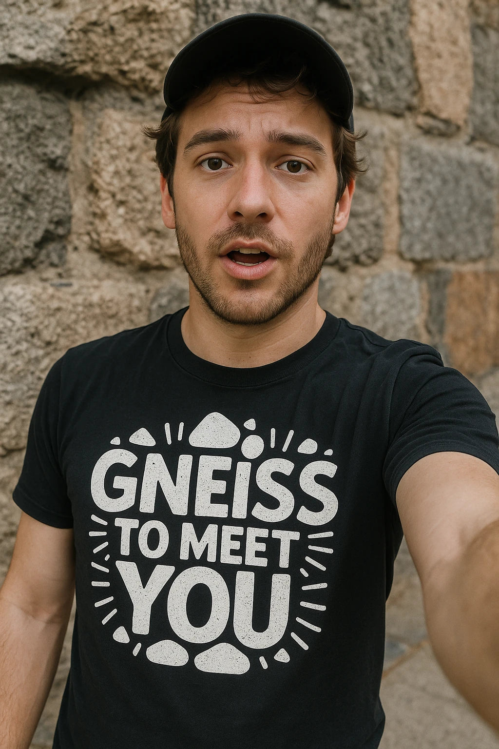 "Gneiss To Meet You" geology t shirt - product photo 7