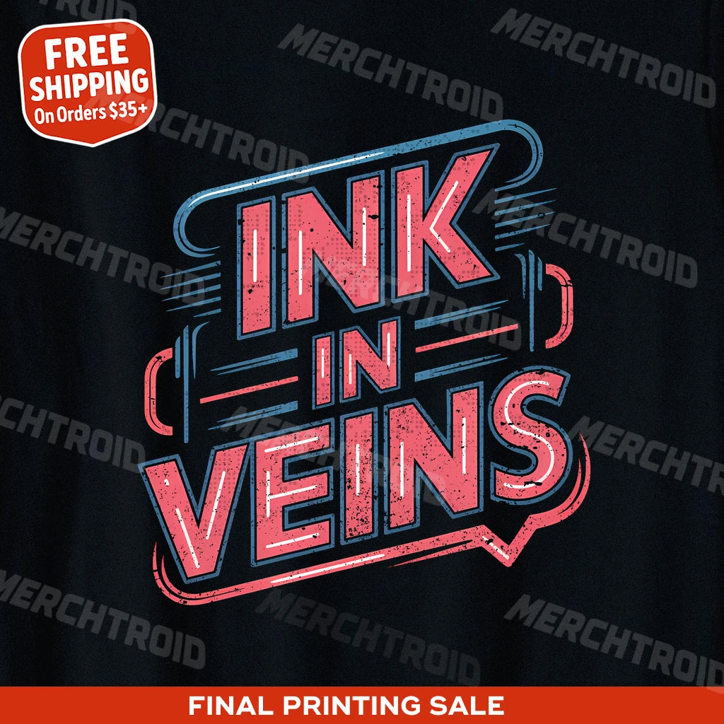 "Ink in Veins" journalist t shirt - product photo 9