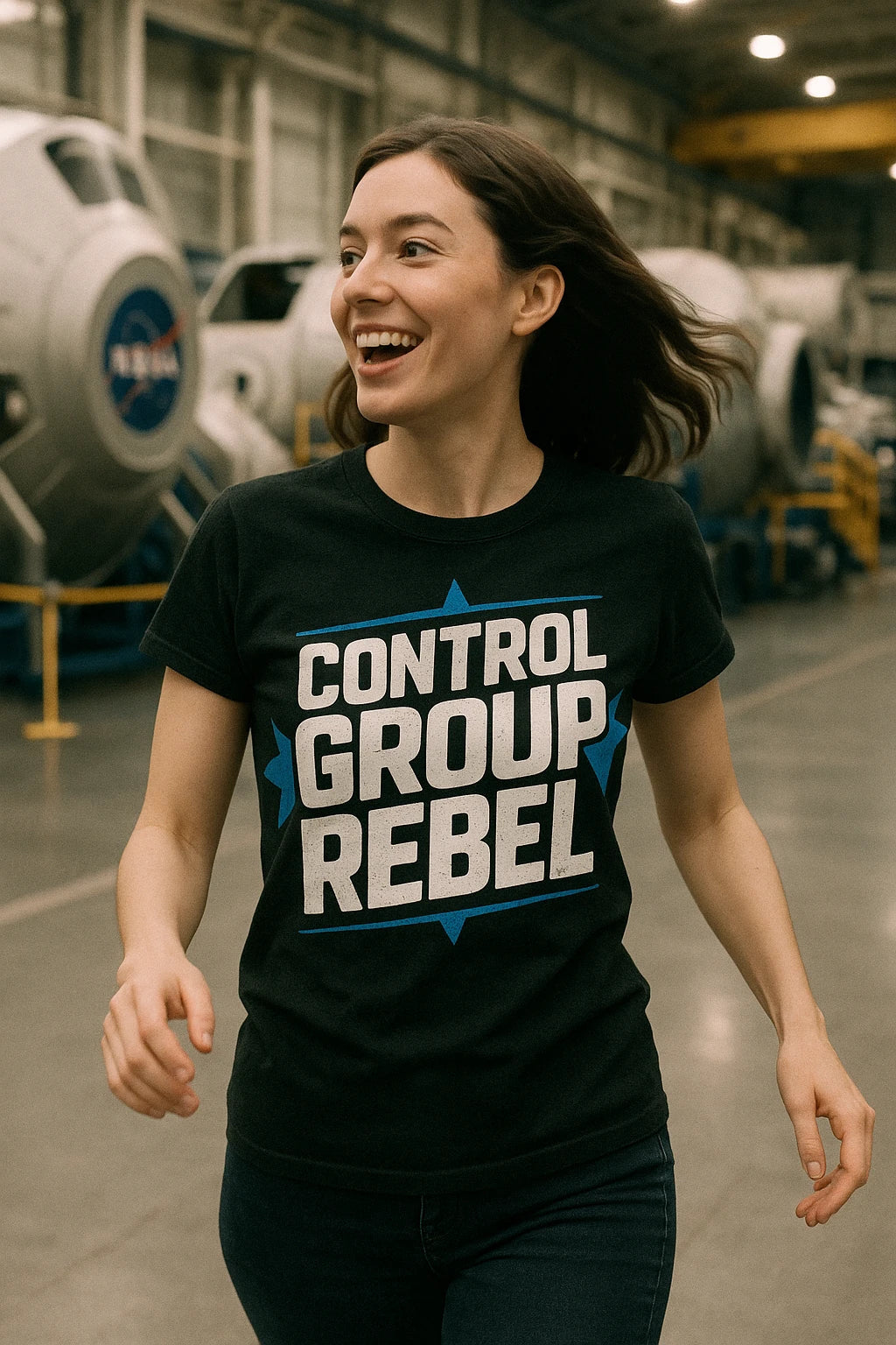 "Control Group Rebel" black scientist shirts - also one of the presents for computer scientists