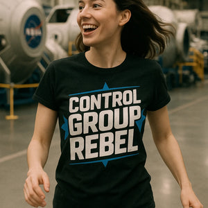"Control Group Rebel" black scientist shirts - also one of the presents for computer scientists