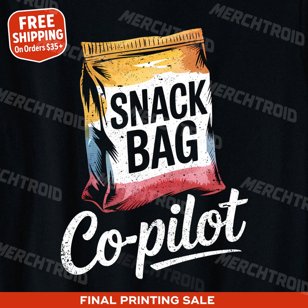 "Snack Bag Copilot" road trip t shirt - product photo 10