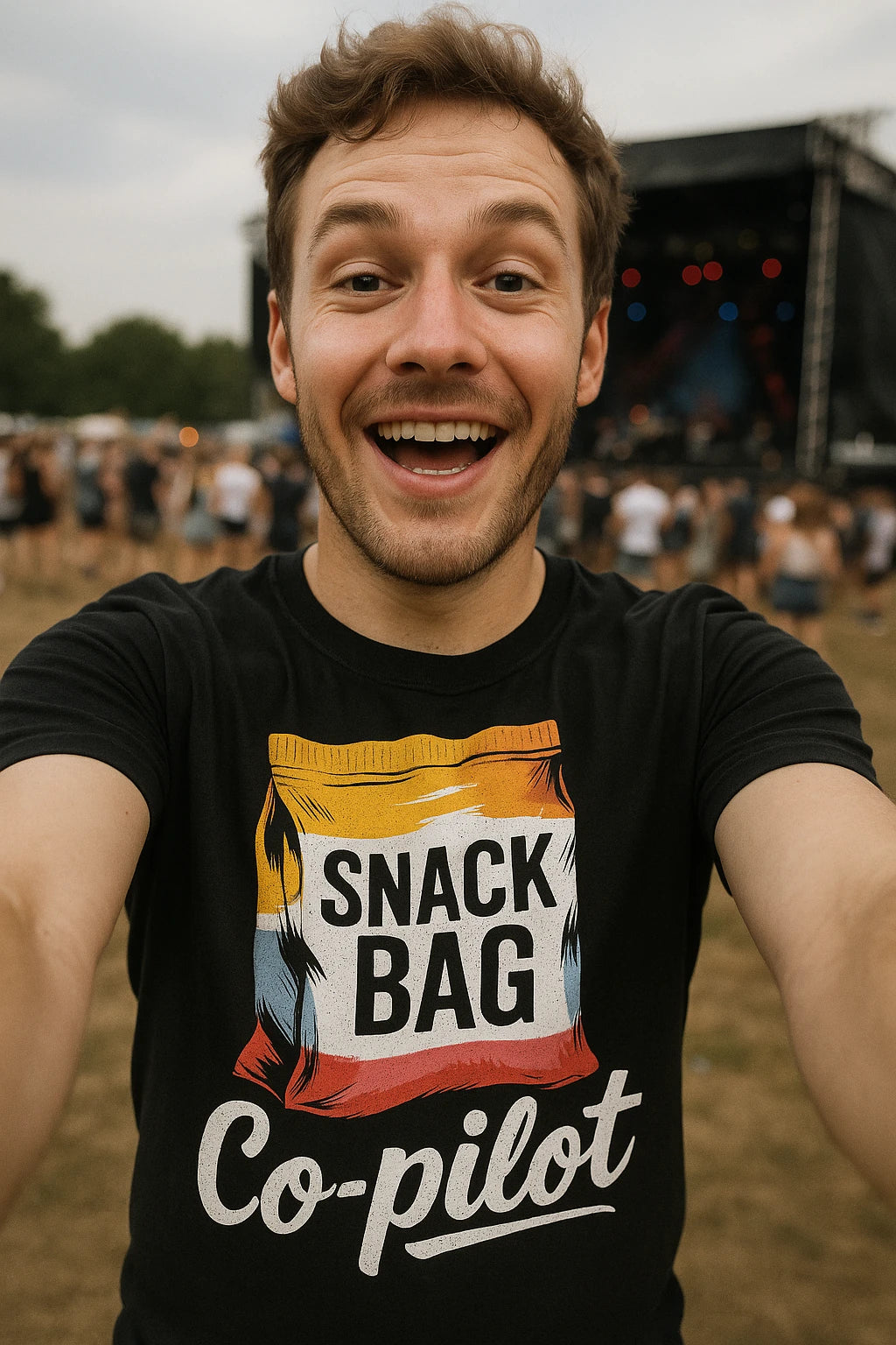 "Snack Bag Copilot" road trip t shirt - product photo 7