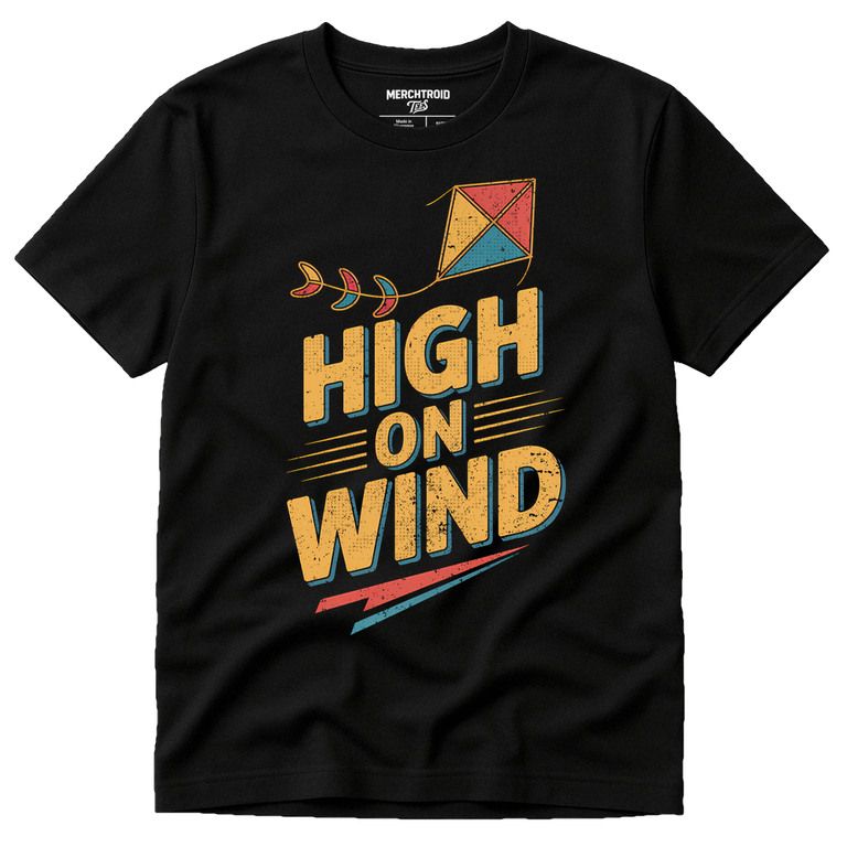 Black Kite Flying T Shirt - 