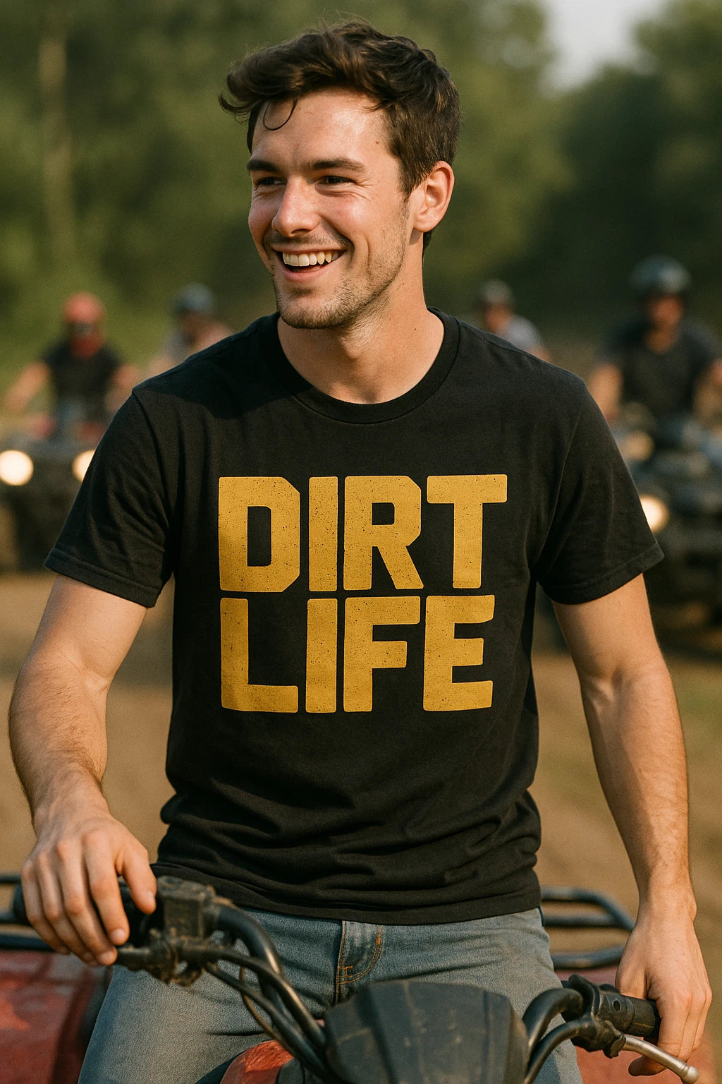 "Dirt Life" black atv t shirt - also a atv lover gift ideas