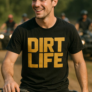 "Dirt Life" black atv t shirt - also a atv lover gift ideas