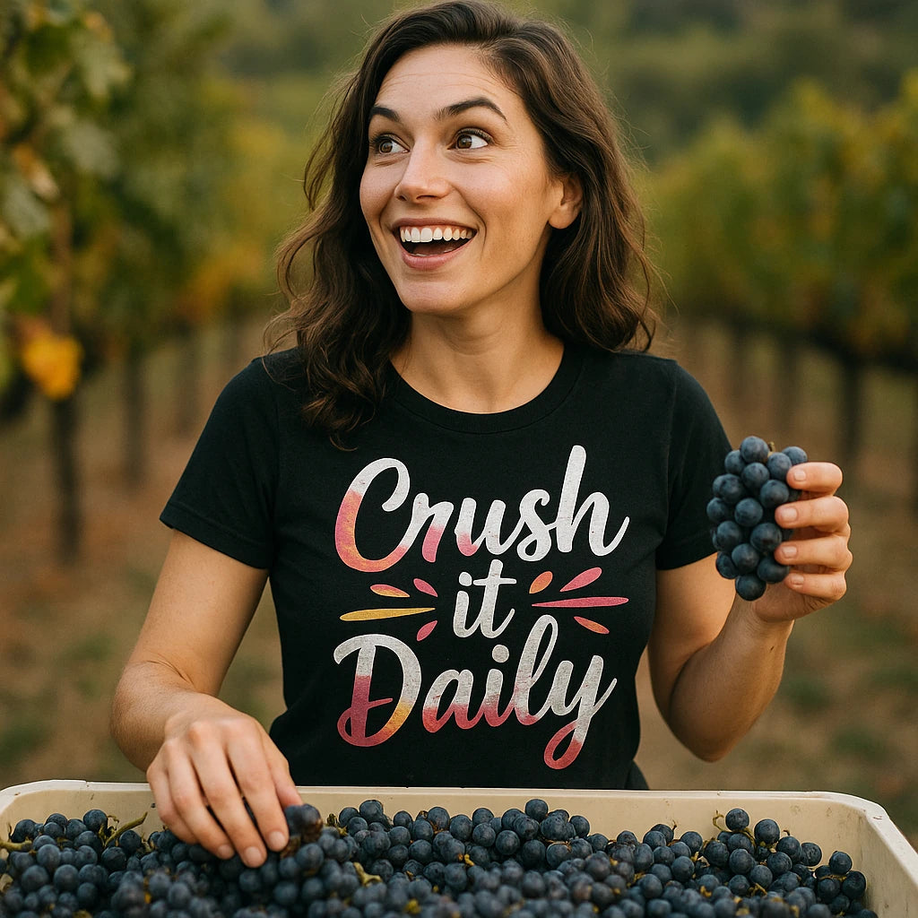 "Crush It Daily" winemaker t shirt - product photo 9