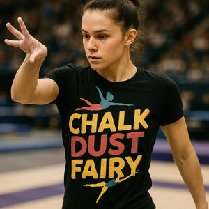 "Chalk Dust Fairy" shirts for gymnastics - product photo 8
