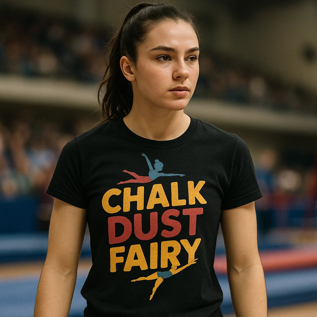 "Chalk Dust Fairy" shirts for gymnastics - product photo 9