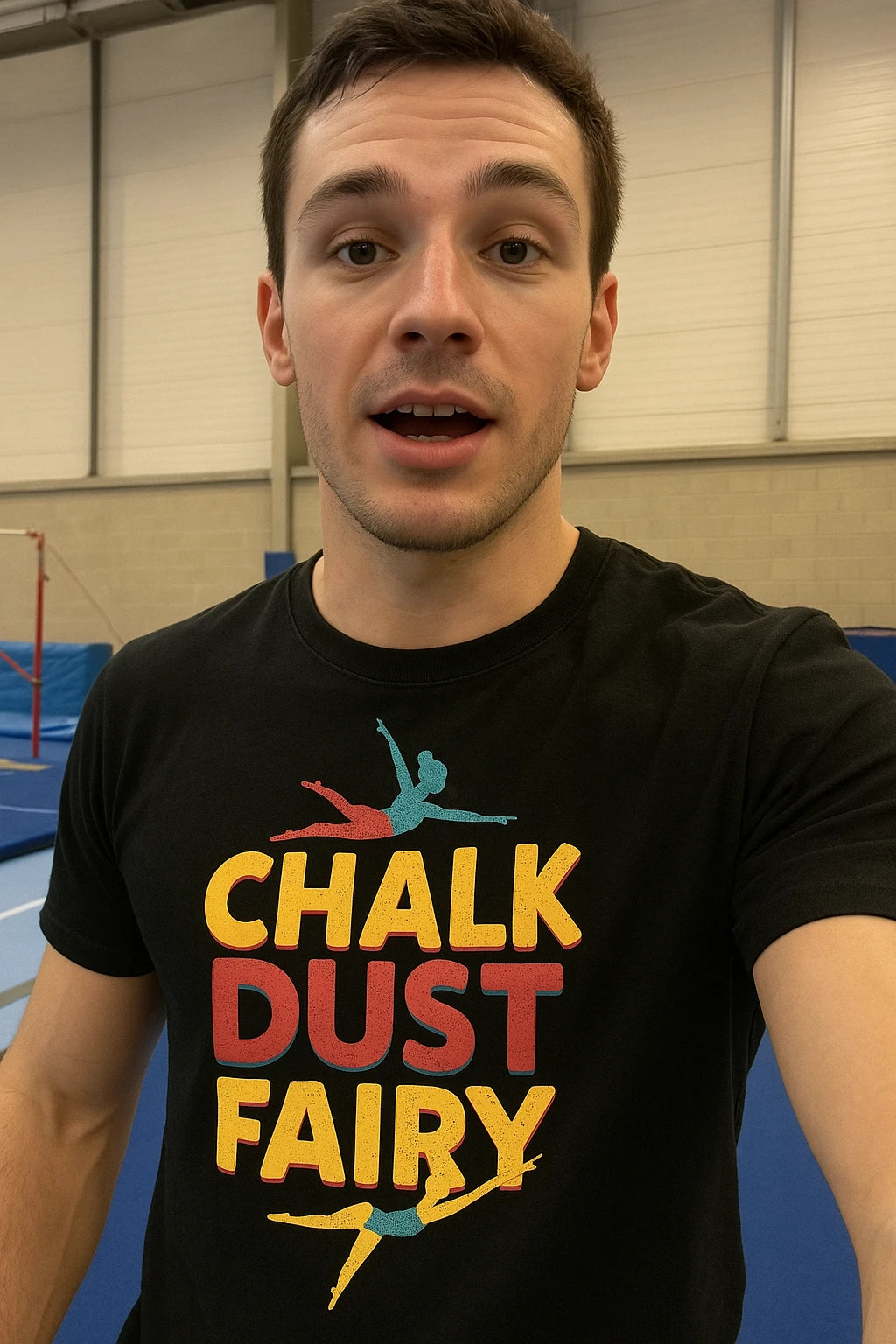 "Chalk Dust Fairy" shirts for gymnastics - product photo 7