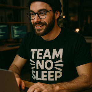 "Team No Sleep" sleep deprived t shirt - product photo 8