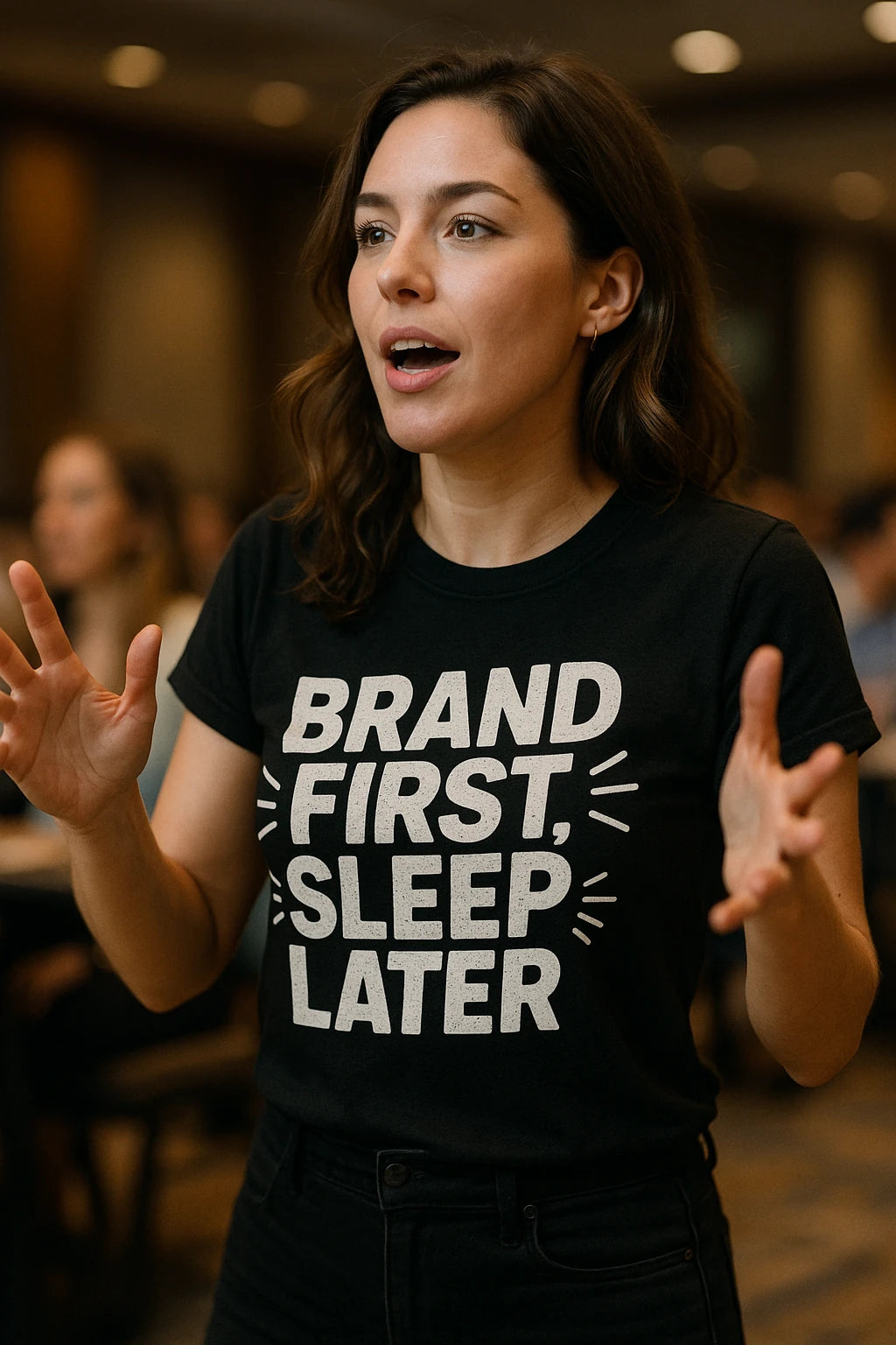 "Brand First Sleep Later" black entrepreneurs t shirt - a birthday gift for entrepreneurs lover