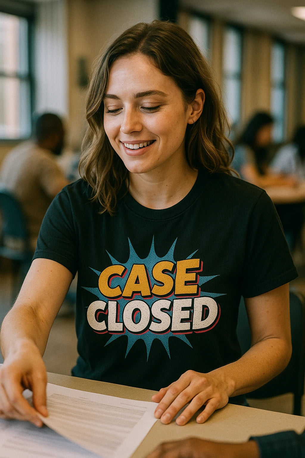 "Case Closed" black lawyer t shirt - also a gift to a lawyer