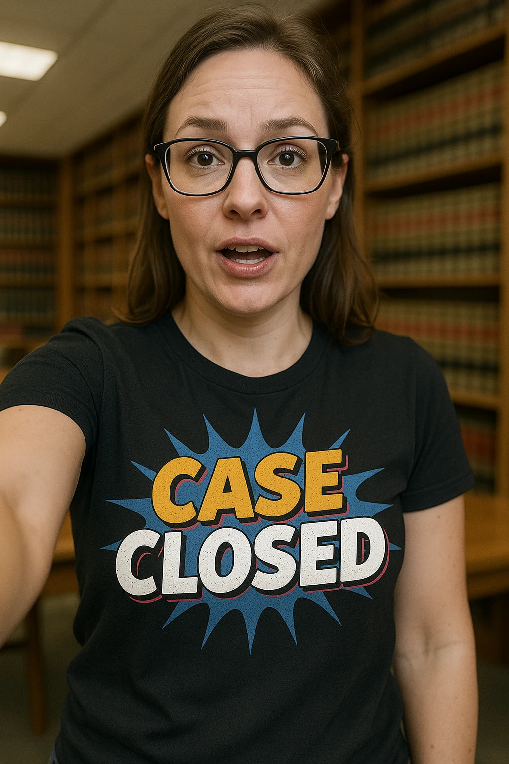 "Case Closed" black lawyer t shirt - also a funny lawyer presents
