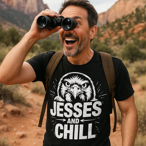 "Jesses and Chill" falconry t shirt - product photo 8