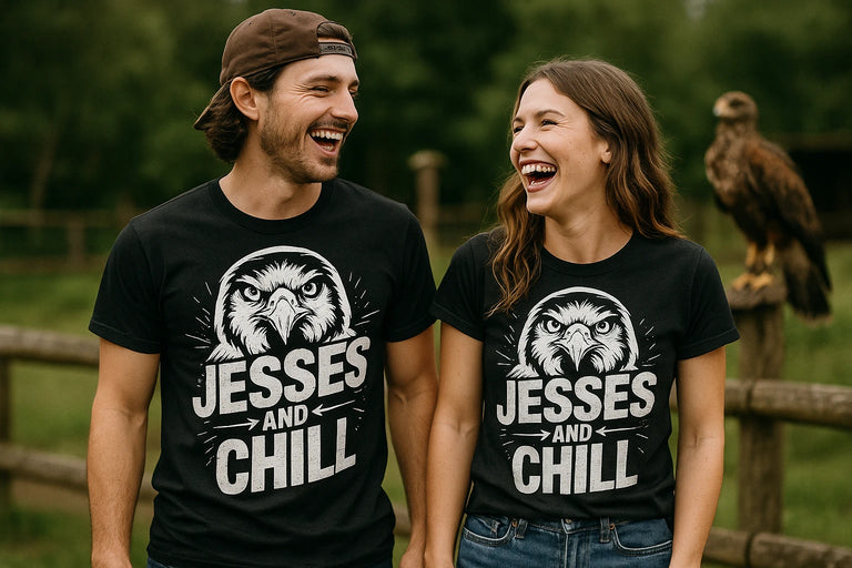 Person wearing the black falconry t shirt graphic tee - 