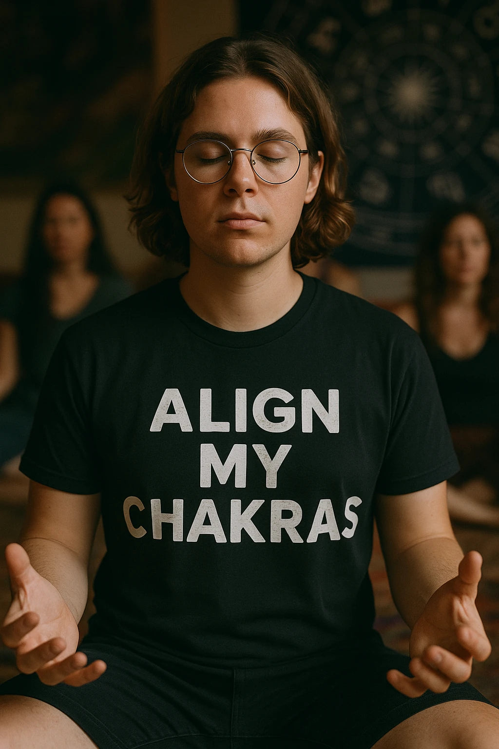 "Align My Chakras" black astrology t shirt - also one of the best gifts for astrology lovers